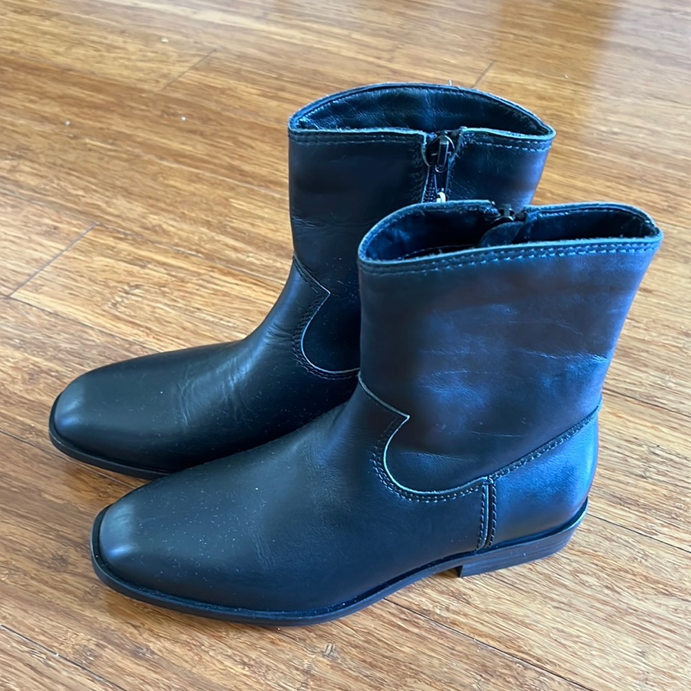 Girls Zara leather ankle boots